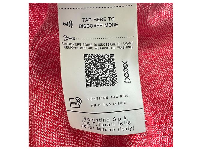 Valentino Garavani Valentino Kurzarm-Top aus Jacquard-Strick aus roter Wolle - Ansicht 7