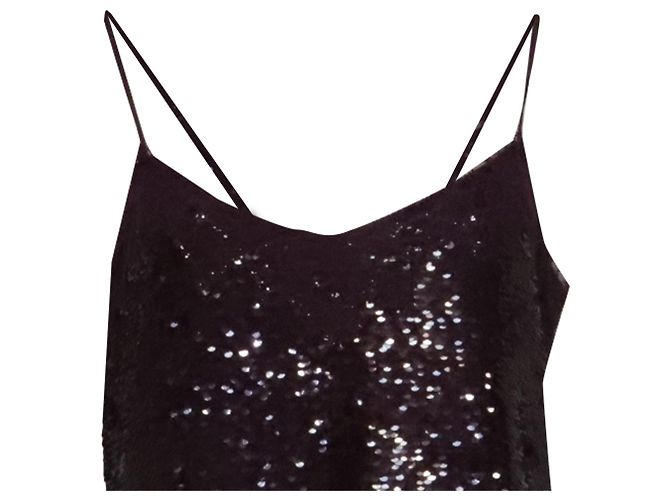 Autre Marque Canotta di paillettes Simkhai Arlene in nylon viola - vista 2