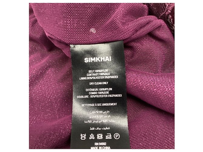 Autre Marque Canotta di paillettes Simkhai Arlene in nylon viola - vista 5