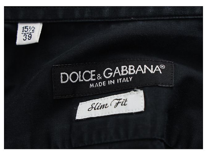 Camisa de botones Dolce & Gabbana en algodón gris - vista 4
