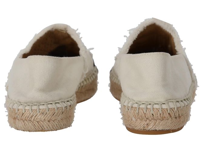 Chanel CC Espadrilles aus weißem Canvas Roh - Ansicht 3