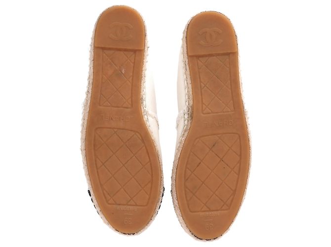 Chanel CC Espadrilles aus weißem Canvas Roh - Ansicht 6