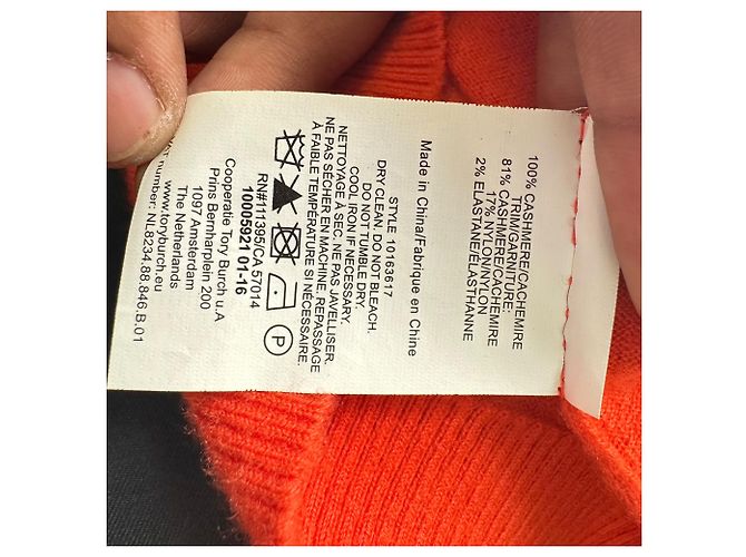 Tory Burch ärmelloses Stricktop aus rotem Kaschmir - Ansicht 7