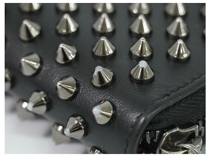 Christian Louboutin Panettone Spiked Leather Nero - vista 7