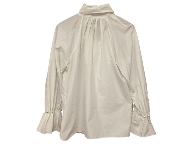 Autre Marque Blusa in chiffon Mystrada con maniche di perle e fiocco - vista 4