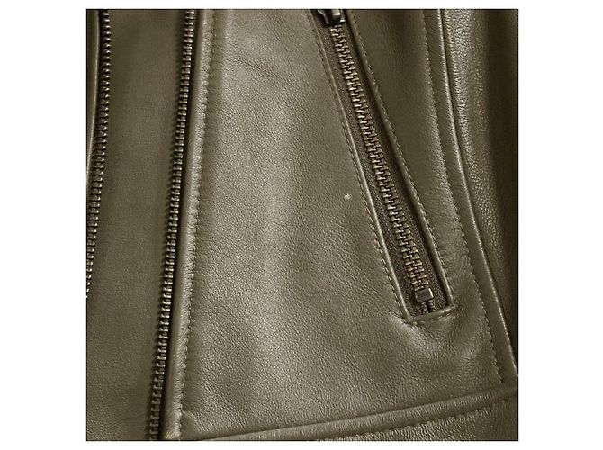 Autre Marque Giacca Double Riders in pelle di agnello green label relaxing - vista 11