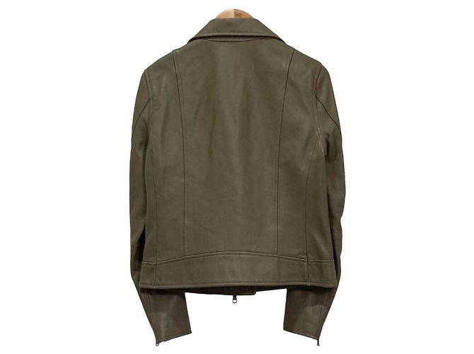 Autre Marque Giacca Double Riders in pelle di agnello green label relaxing - vista 2