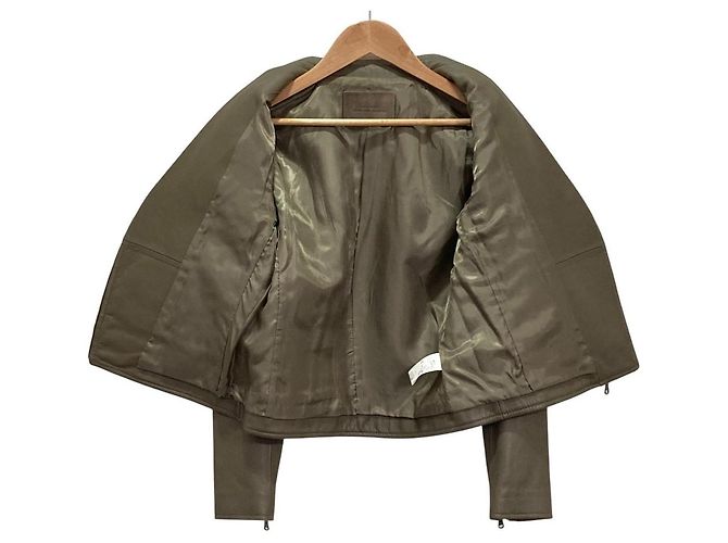 Autre Marque Giacca Double Riders in pelle di agnello green label relaxing - vista 4