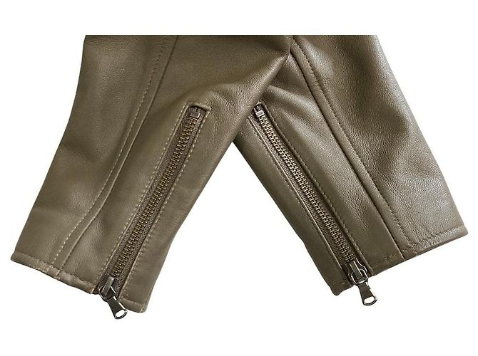 Autre Marque Giacca Double Riders in pelle di agnello green label relaxing - vista 5