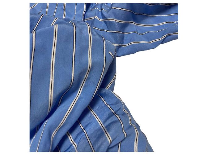 Autre Marque Snidel Fish Tail Stripe Dress Blue - view 4