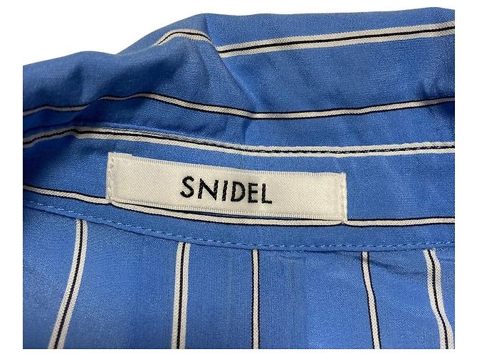 Autre Marque Snidel Fish Tail Stripe Dress Blue - view 5