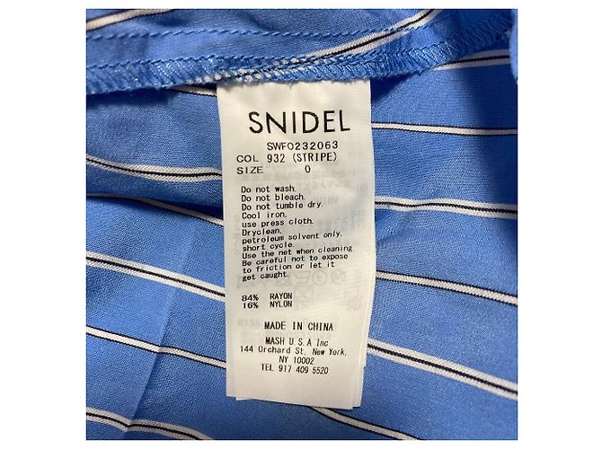 Autre Marque Snidel Fish Tail Stripe Dress Blue - view 6