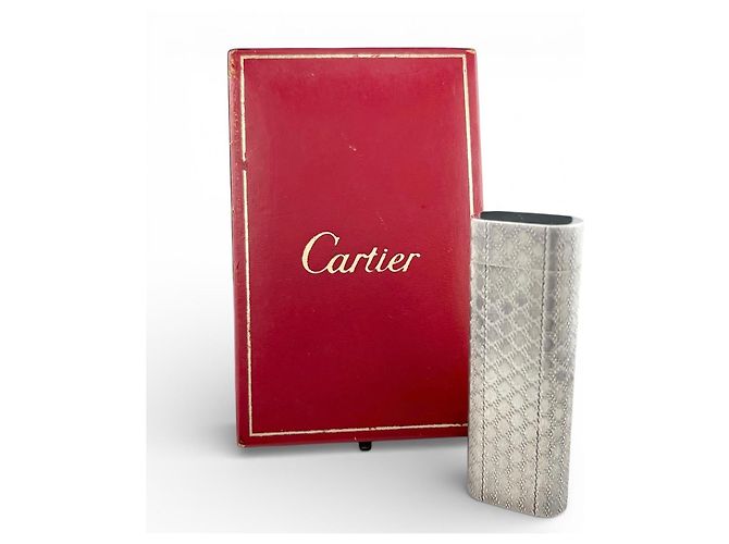 Briquet Cartier Honeycomb Argenté - vue 2