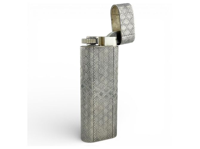 Briquet Cartier Honeycomb Argenté - vue 6