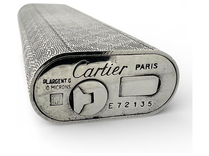 Briquet Cartier Honeycomb Argenté - vue 7
