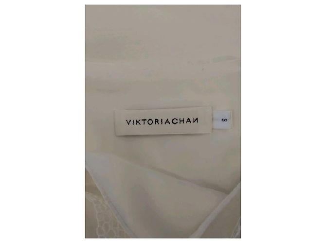 Autre Marque VIKTORIACHAN Maxirock Weiß mit Spitzendetails - Ansicht 5