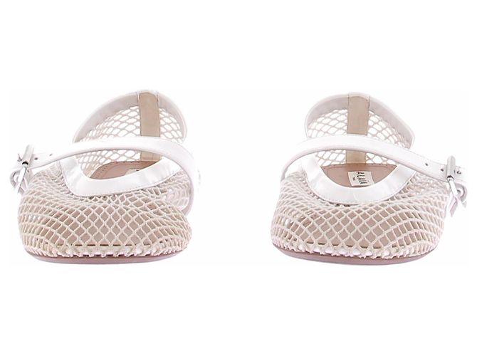 Alaïa Ballerine in rete crema - vista 3