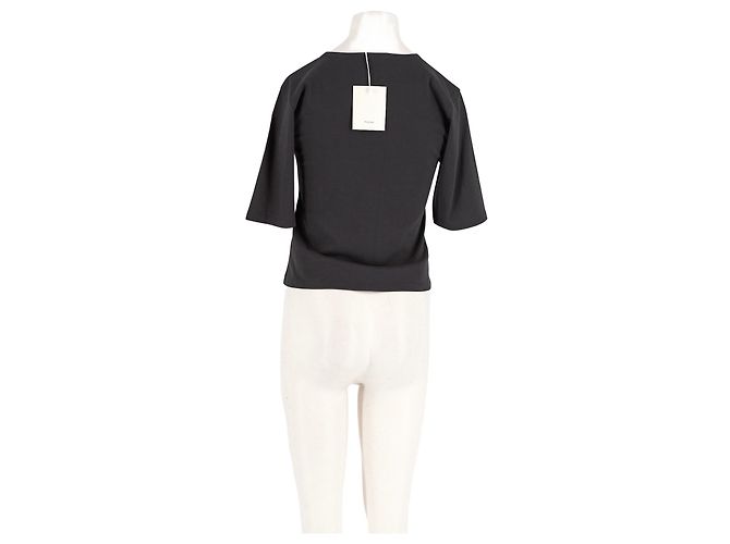 Autre Marque T-shirt nera a maniche corte PHOSE in cotone - vista 2
