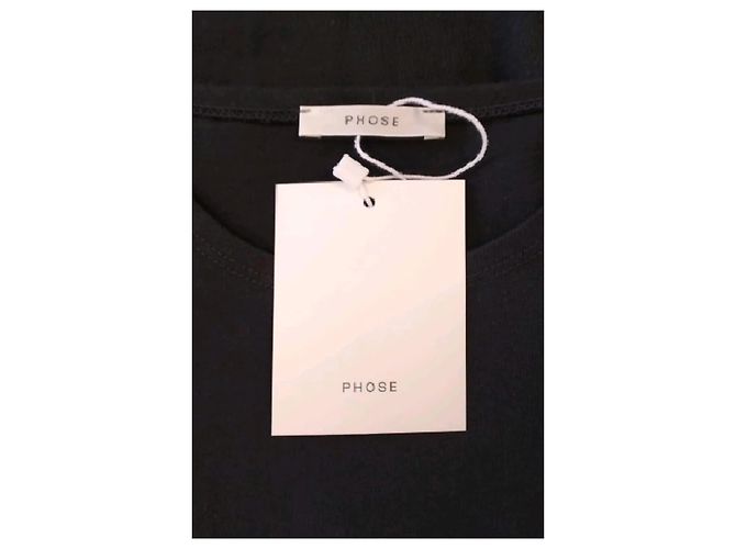 Autre Marque T-shirt nera a maniche corte PHOSE in cotone - vista 7