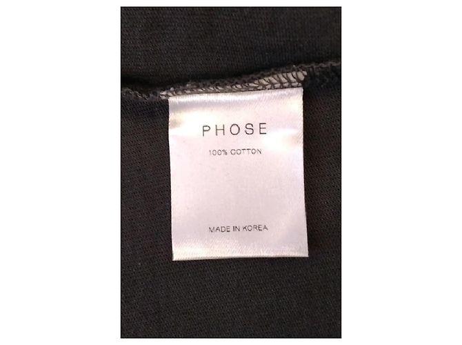 Autre Marque T-shirt nera a maniche corte PHOSE in cotone - vista 8