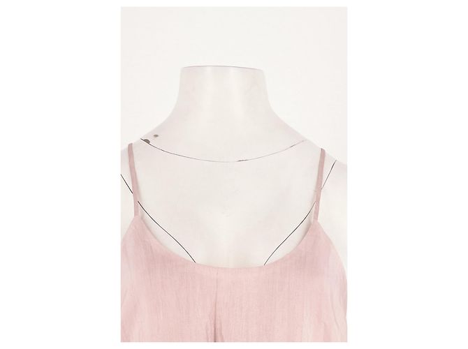The Row Rosa Seidentop mit V Ausschnitt Pink - Ansicht 5