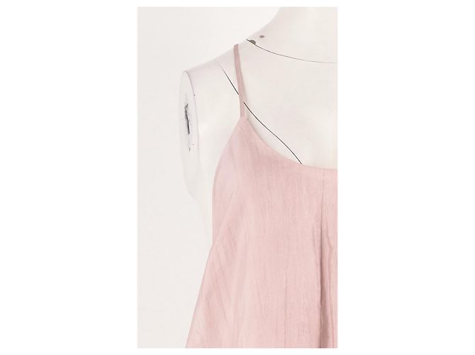 The Row Rosa Seidentop mit V Ausschnitt Pink - Ansicht 6