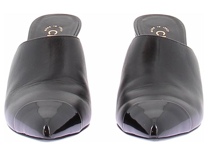 Chanel Mules nere a punta con perle sul tacco - vista 3