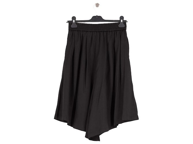 Autre Marque Schwarze weite Shorts aus Viscose - Ansicht 2