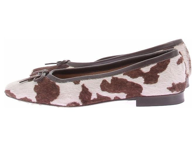Autre Marque Bailarinas de piel con efecto animal print - vista 2