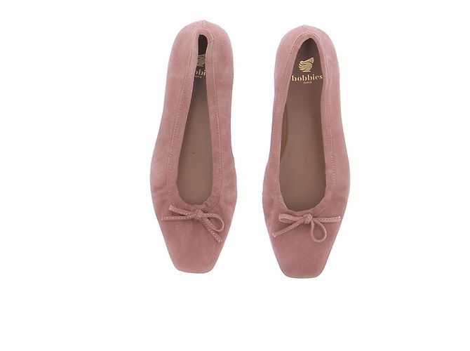 Autre Marque Rosa Wildleder-Ballerinas - Ansicht 4