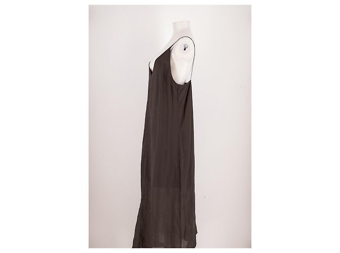 Autre Marque COTEMP Braunes Baumwollkleid mit V Ausschnitt - Ansicht 3