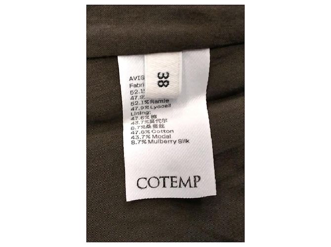 Autre Marque COTEMP Braunes Baumwollkleid mit V Ausschnitt - Ansicht 8