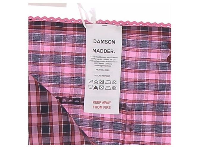 Autre Marque Rosa kariertes Tuch Pink - Ansicht 3