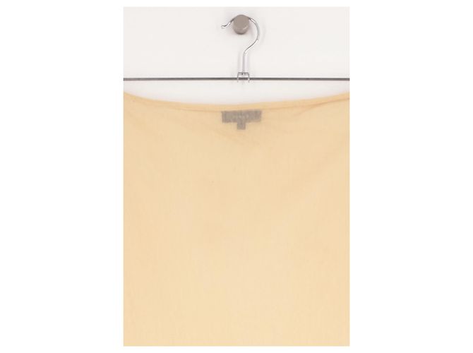 Gonna Soeur in cotone beige a taglio dritto - vista 3