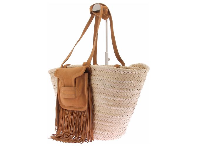 Pierre Hardy Borsa in vimini con frange Beige - vista 2