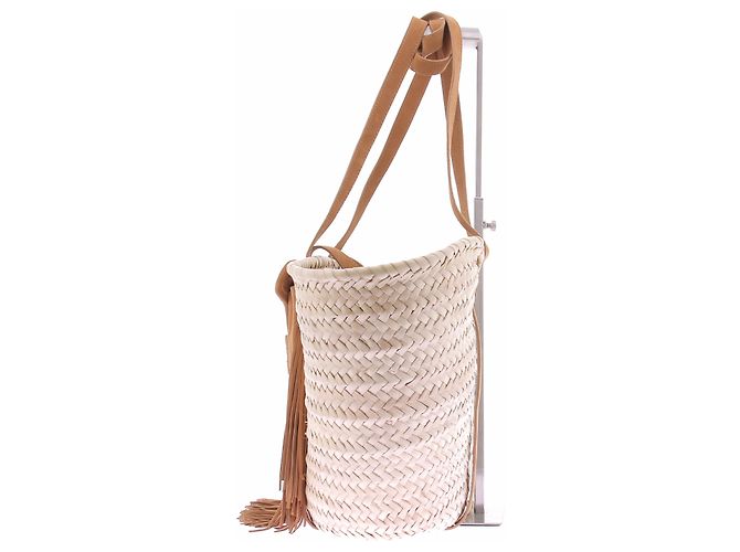 Pierre Hardy Borsa in vimini con frange Beige - vista 4