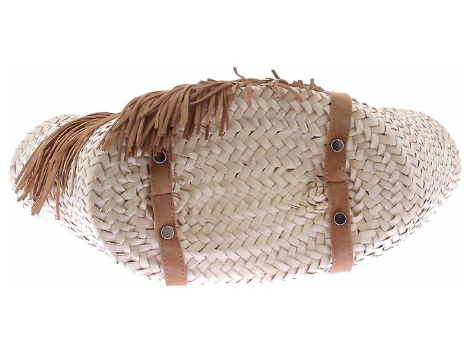 Pierre Hardy Borsa in vimini con frange Beige - vista 6