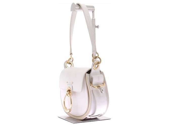 Chloé Borsa in pelle crema "Tess" Beige - vista 3