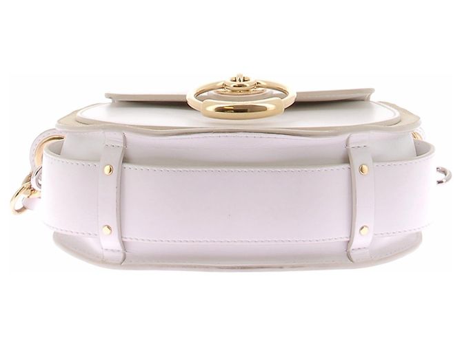 Chloé Borsa in pelle crema "Tess" Beige - vista 6