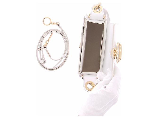 Chloé Borsa in pelle crema "Tess" Beige - vista 7