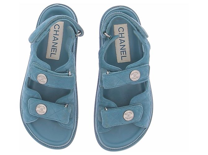 Chanel Sandali blu "Dad" - vista 4