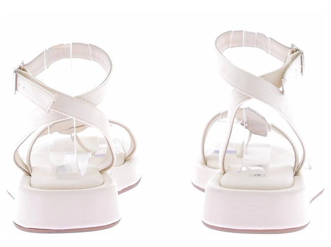 Autre Marque Sandali GIA/RHW in pelle beige - vista 7
