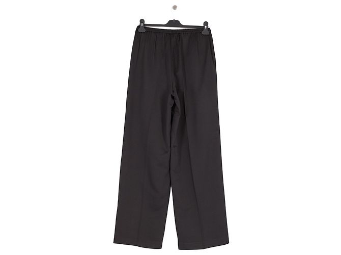 Autre Marque Pantalones de lana negros - vista 2