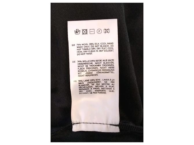 Autre Marque Pantalones de lana negros - vista 6