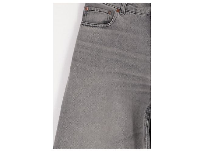 Jeans Haikure de algodão cinza corte largo cintura alta - vista 4