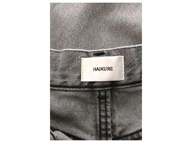 Jeans Haikure de algodão cinza corte largo cintura alta - vista 5