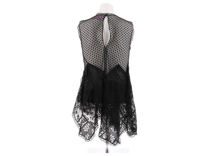 Autre Marque Schwarzes Spitzen-Minikleid - Ansicht 2