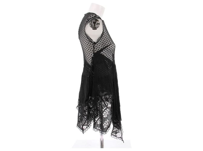 Autre Marque Schwarzes Spitzen-Minikleid - Ansicht 3