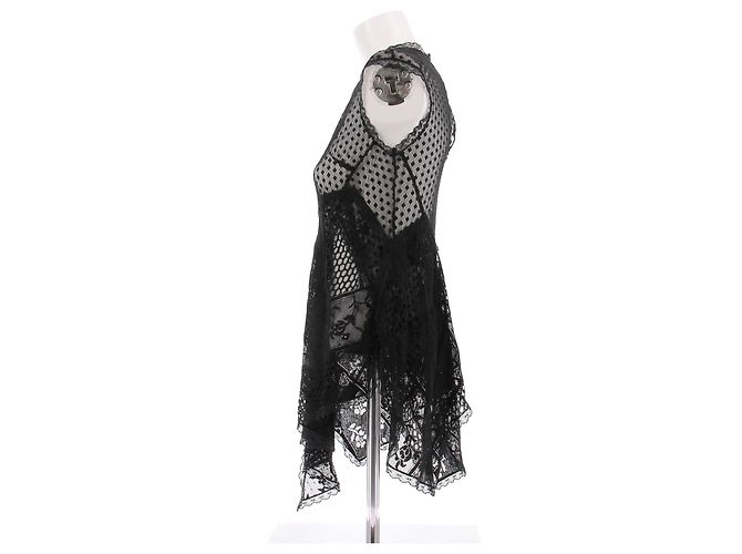Autre Marque Schwarzes Spitzen-Minikleid - Ansicht 4