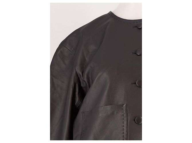 Autre Marque ARKET Lederjacke Schwarz - Ansicht 4